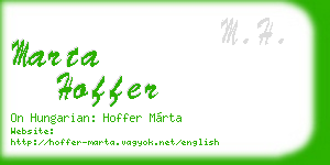 marta hoffer business card